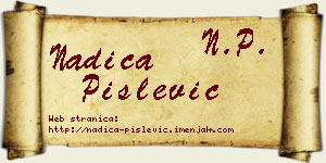 Nadica Pislević vizit kartica